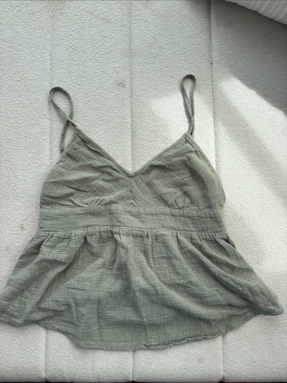 Light Olive Green Flowy Tank Top